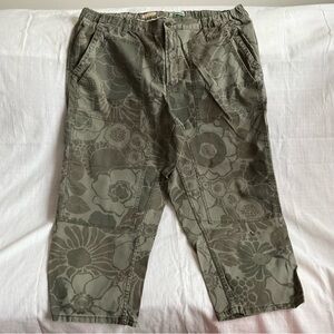 Pilcro for Anthropologie | ‘Roamer’ Floral Camo Heavy Cotton Pants | 20W